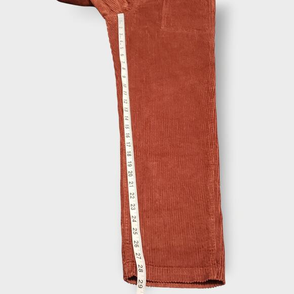 Pact Womens Organic Cotton Corduroy Tapered Peg Pants Stretch Rust Orange Sz XS - Picture 10 of 11